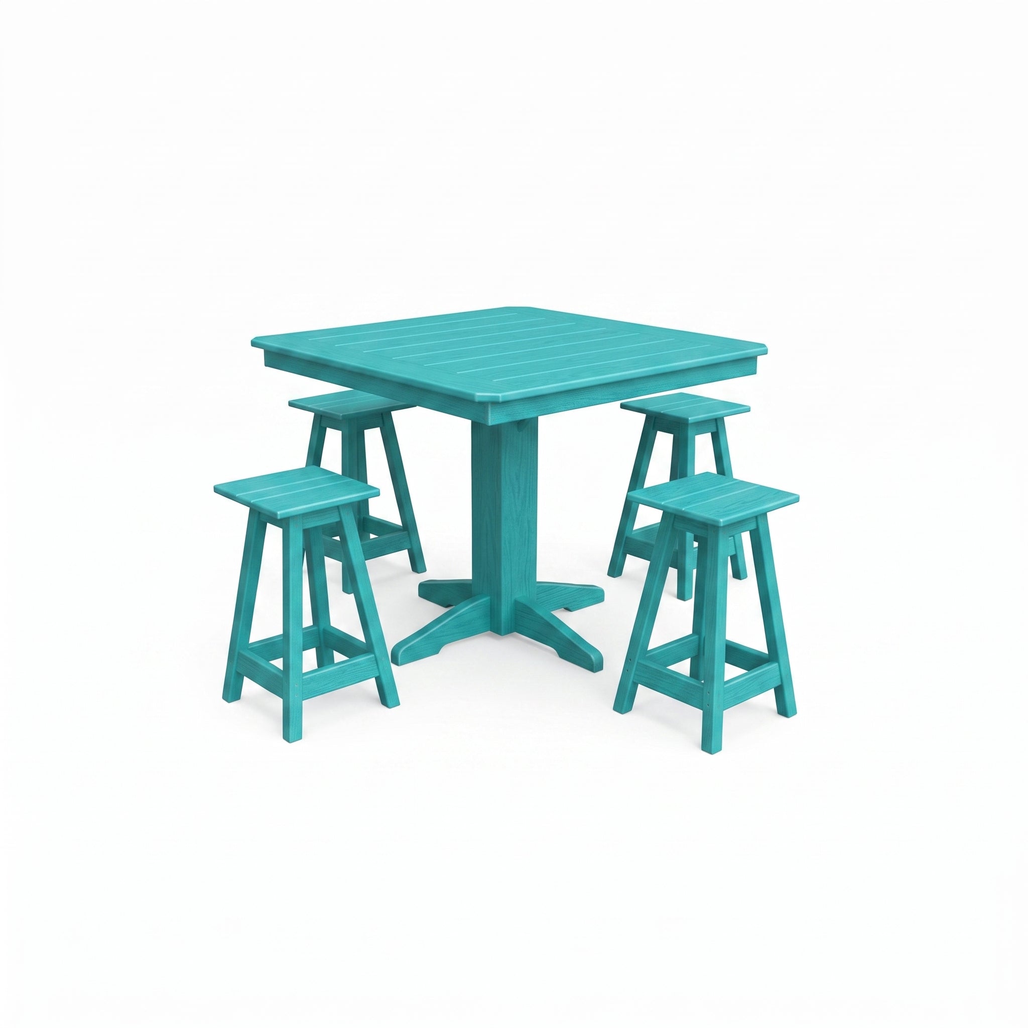 Keystone Amish Co. Riley 5-Piece Poly Counter Height Barstool Dining Set