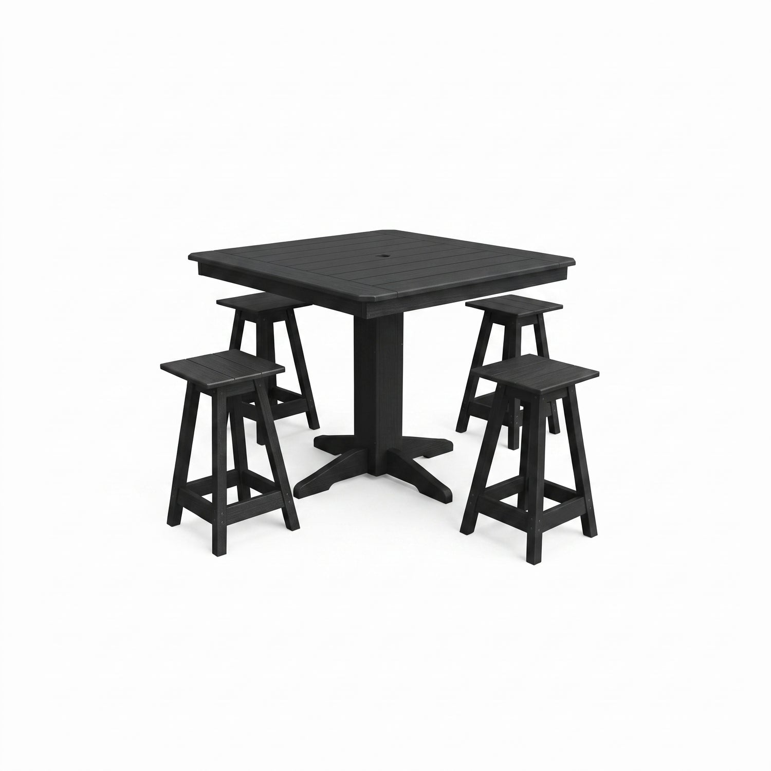 Keystone Amish Co. Riley 5-Piece Poly Counter Height Barstool Dining Set