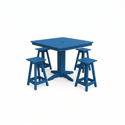 Keystone Amish Co. Riley 5-Piece Poly Counter Height Barstool Dining Set