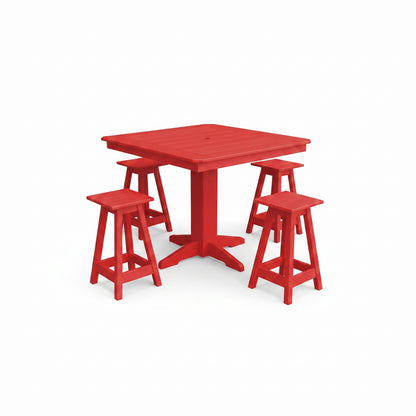 Keystone Amish Co. Riley 5-Piece Poly Counter Height Barstool Dining Set