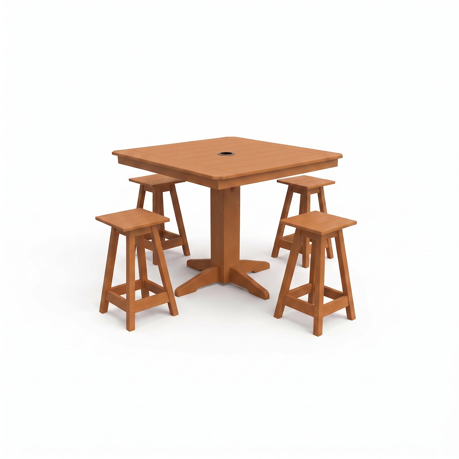 Keystone Amish Co. Riley 5-Piece Poly Counter Height Barstool Dining Set