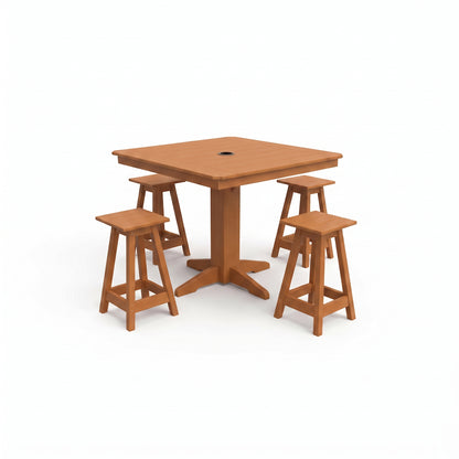 Keystone Amish Co. Riley 5-Piece Poly Counter Height Barstool Dining Set