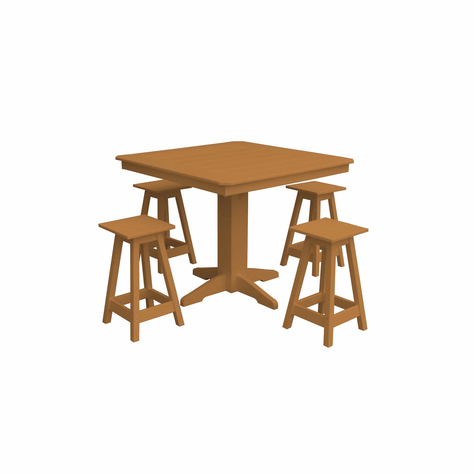 Keystone Amish Co. Riley 5-Piece Poly Counter Height Barstool Dining Set
