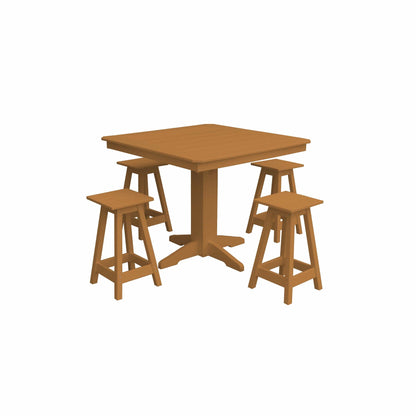 Keystone Amish Co. Riley 5-Piece Poly Counter Height Barstool Dining Set