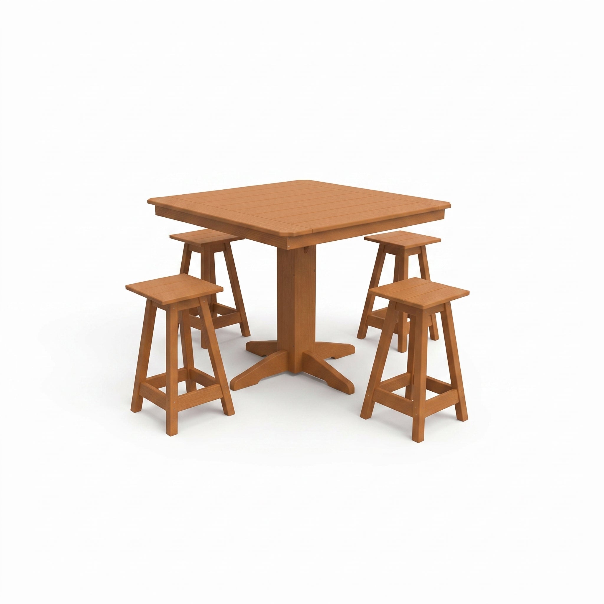 Keystone Amish Co. Riley 5-Piece Poly Counter Height Barstool Dining Set