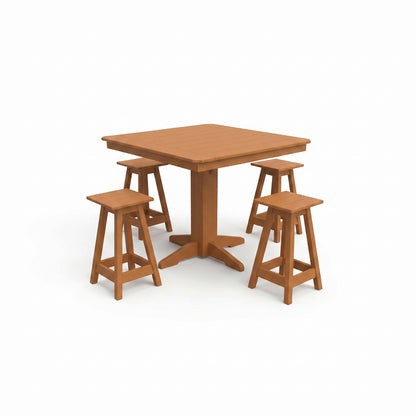 Keystone Amish Co. Riley 5-Piece Poly Counter Height Barstool Dining Set