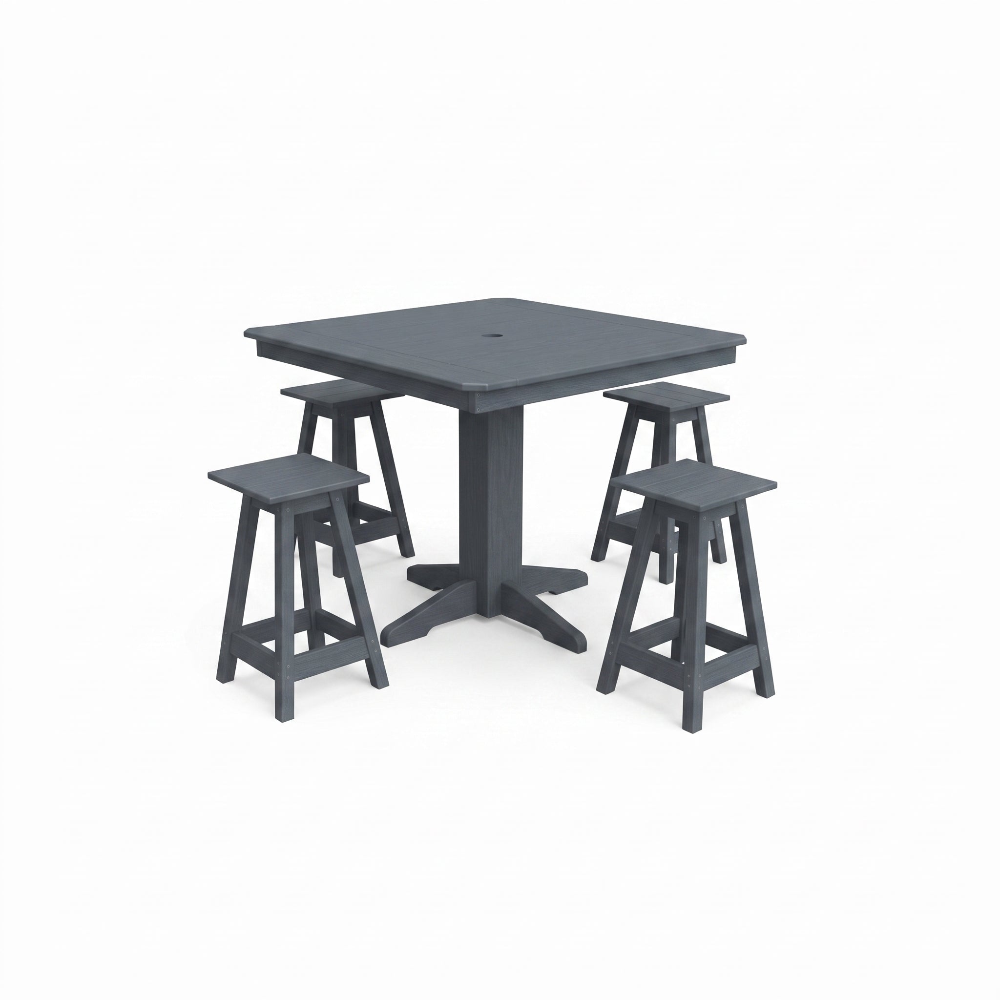 Keystone Amish Co. Riley 5-Piece Poly Counter Height Barstool Dining Set