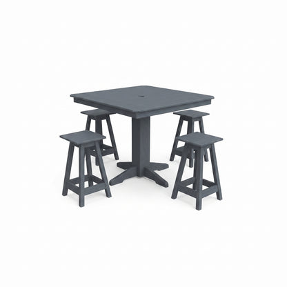 Keystone Amish Co. Riley 5-Piece Poly Counter Height Barstool Dining Set