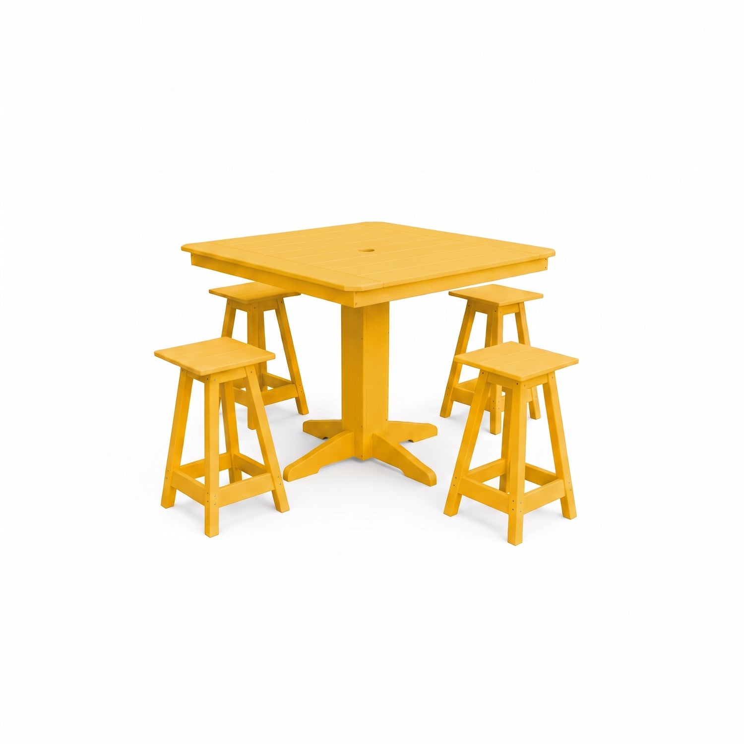 Keystone Amish Co. Riley 5-Piece Poly Counter Height Barstool Dining Set
