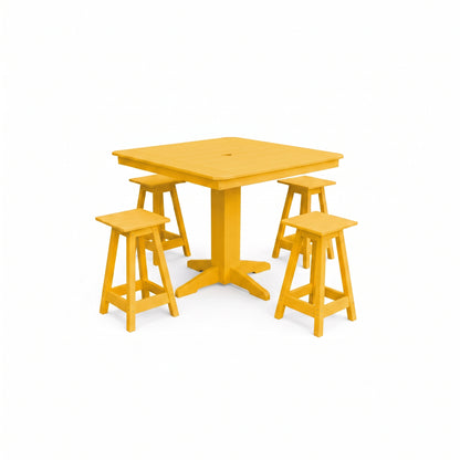 Keystone Amish Co. Riley 5-Piece Poly Counter Height Barstool Dining Set