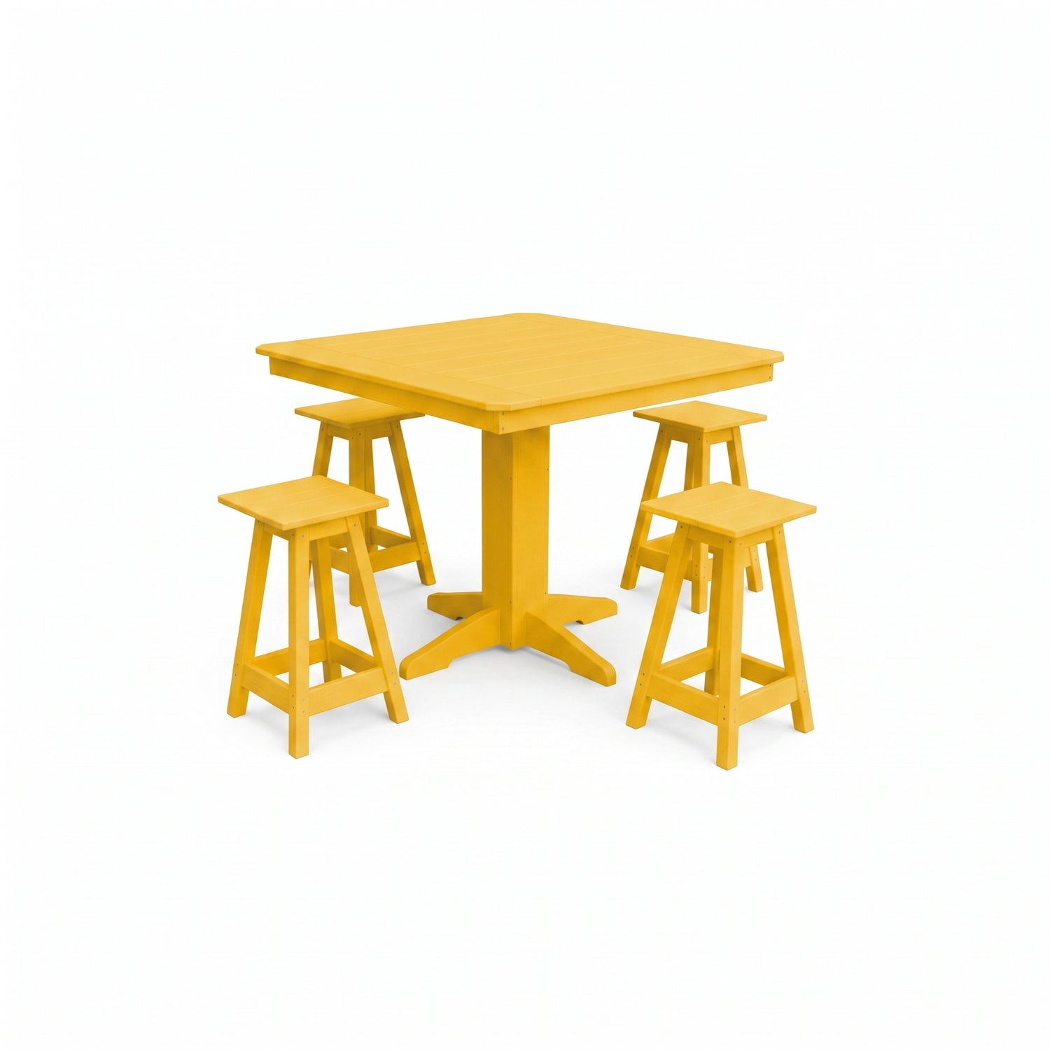 Keystone Amish Co. Riley 5-Piece Poly Counter Height Barstool Dining Set
