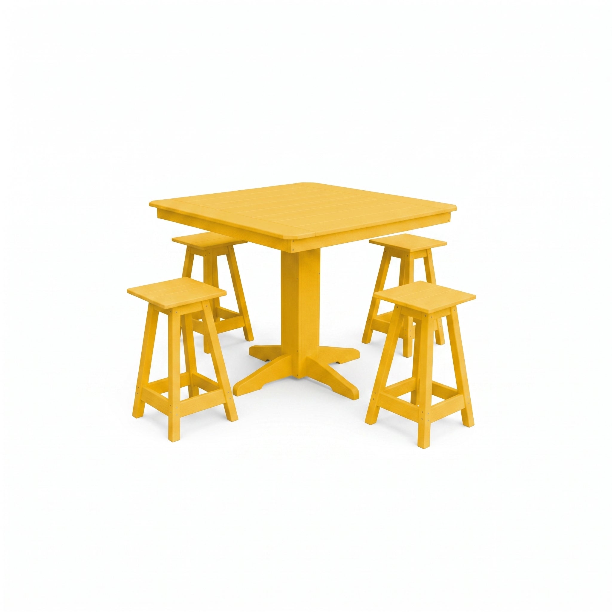 Keystone Amish Co. Riley 5-Piece Poly Counter Height Barstool Dining Set