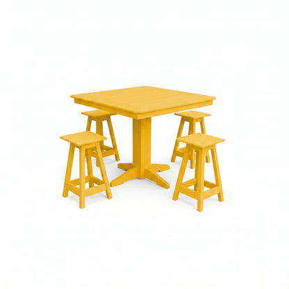 Keystone Amish Co. Riley 5-Piece Poly Counter Height Barstool Dining Set