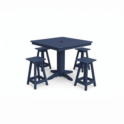 Keystone Amish Co. Riley 5-Piece Poly Counter Height Barstool Dining Set