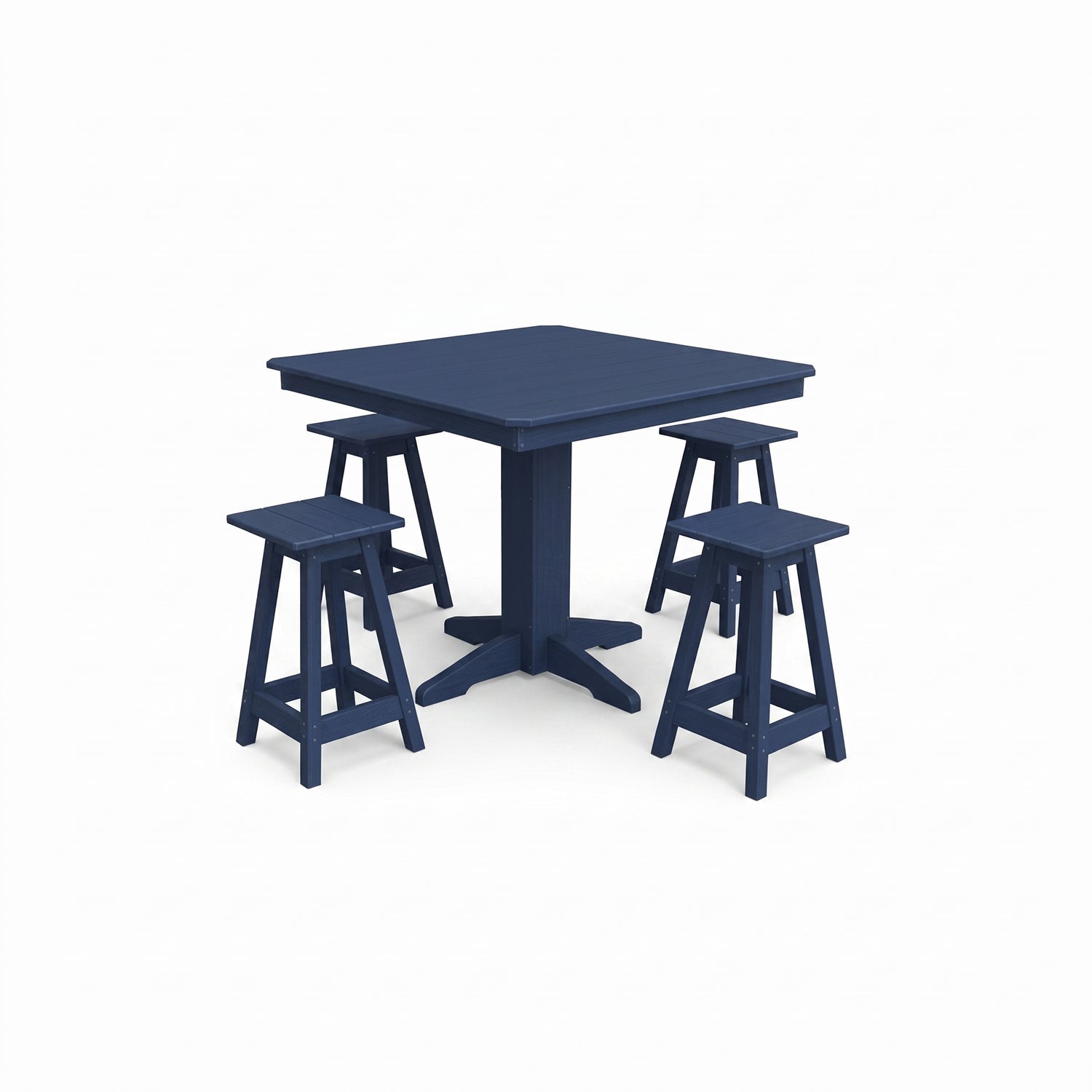 Keystone Amish Co. Riley 5-Piece Poly Counter Height Barstool Dining Set