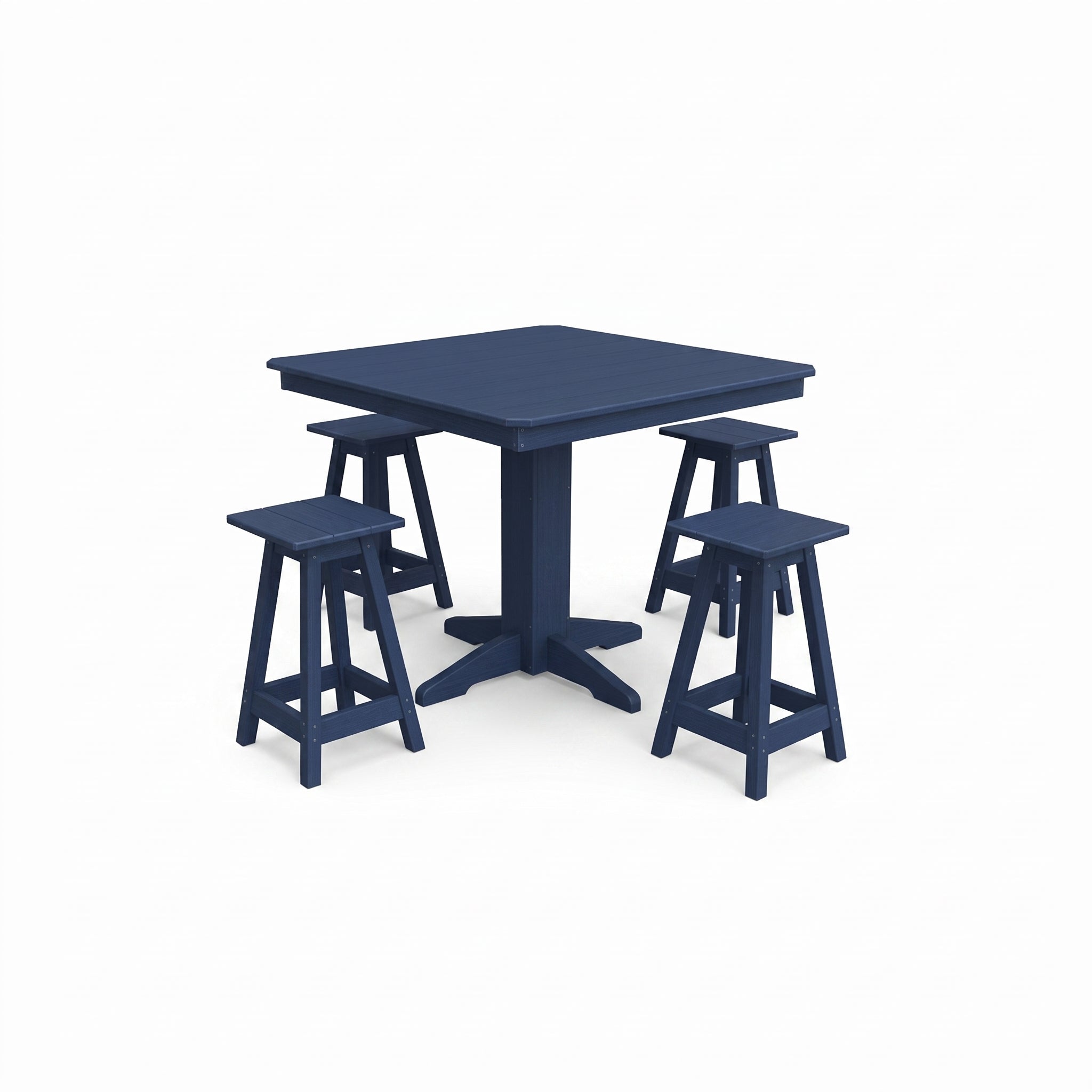Keystone Amish Co. Riley 5-Piece Poly Counter Height Barstool Dining Set