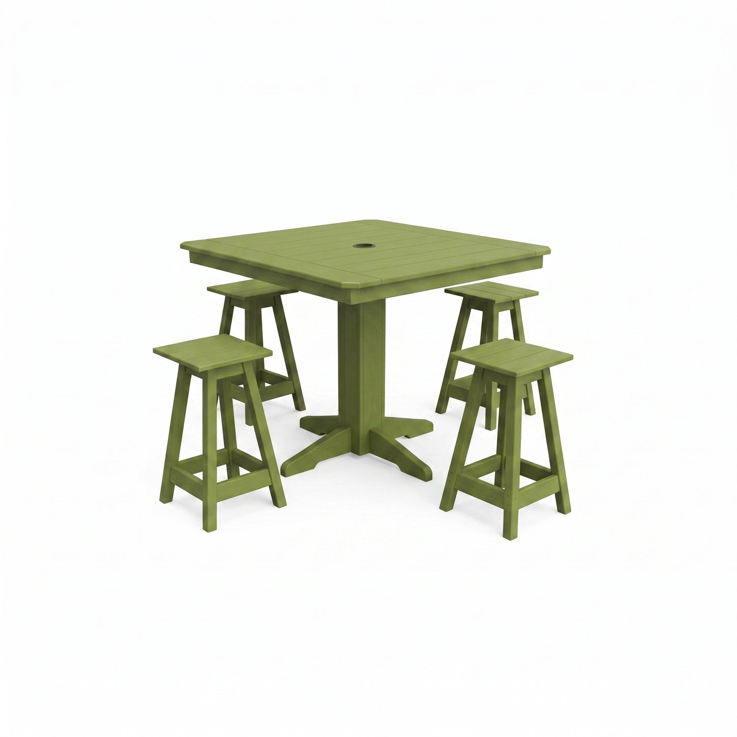 Keystone Amish Co. Riley 5-Piece Poly Counter Height Barstool Dining Set