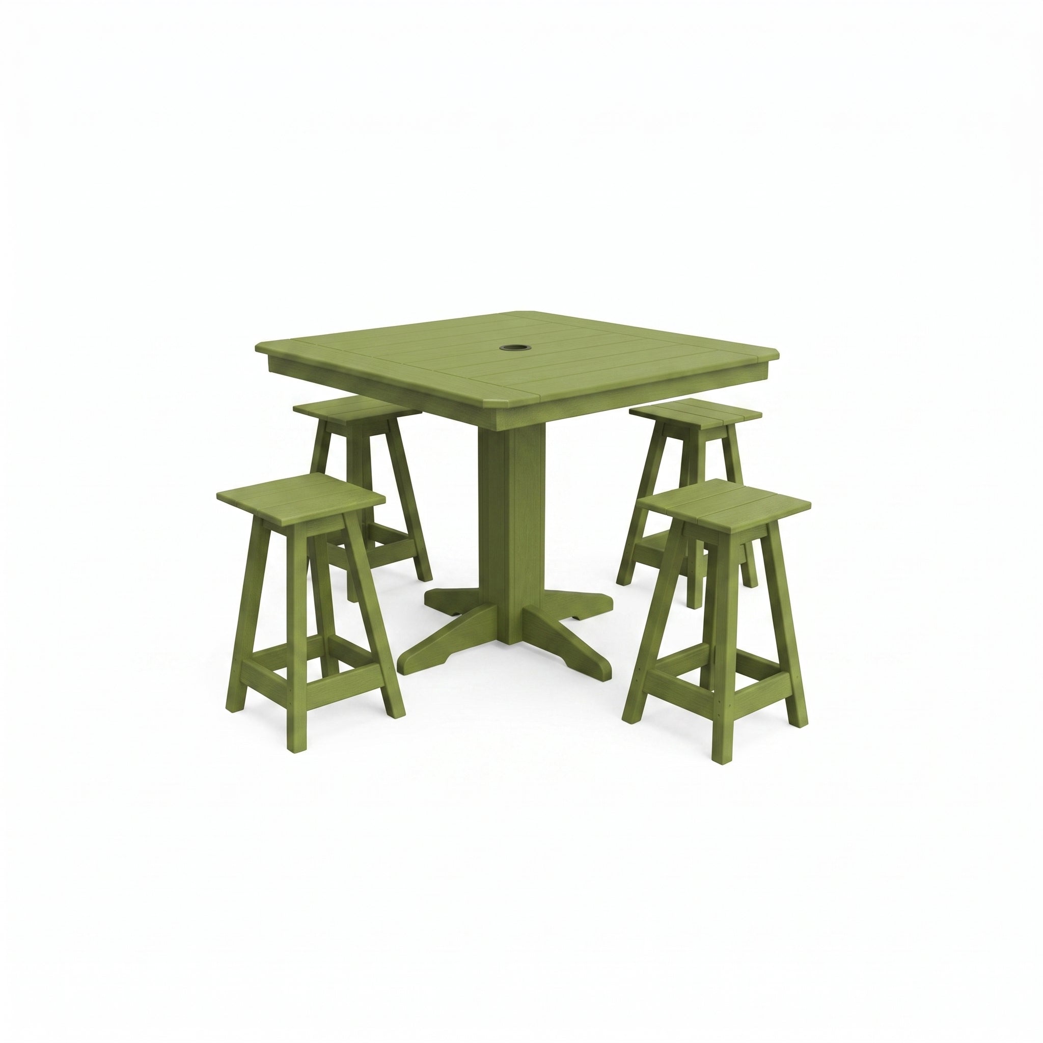 Keystone Amish Co. Riley 5-Piece Poly Counter Height Barstool Dining Set