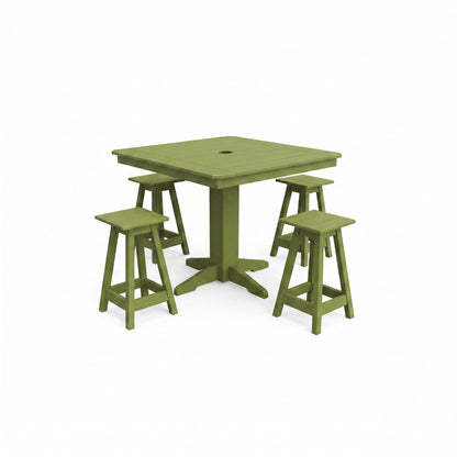 Keystone Amish Co. Riley 5-Piece Poly Counter Height Barstool Dining Set