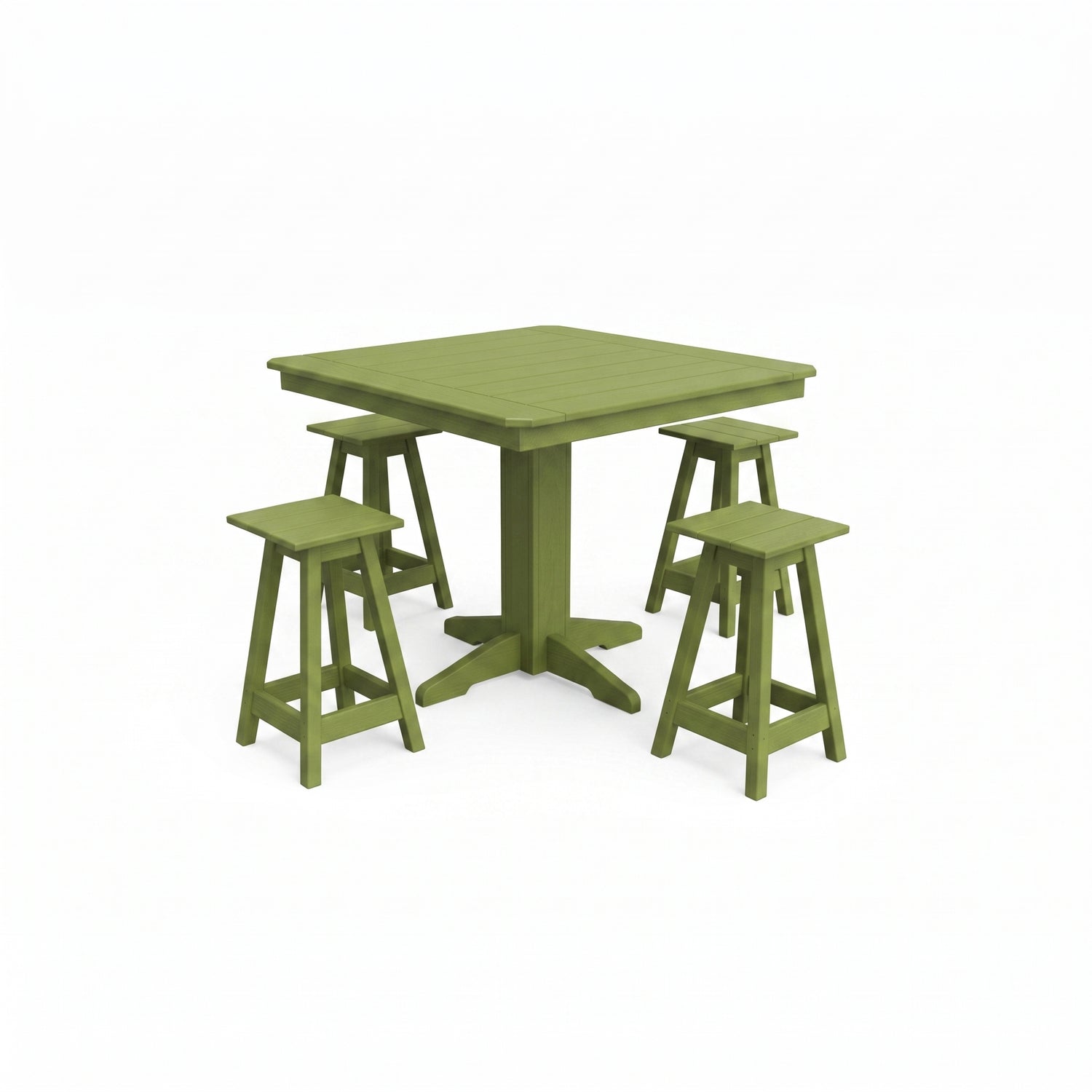Keystone Amish Co. Riley 5-Piece Poly Counter Height Barstool Dining Set