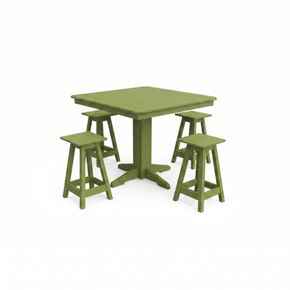 Keystone Amish Co. Riley 5-Piece Poly Counter Height Barstool Dining Set