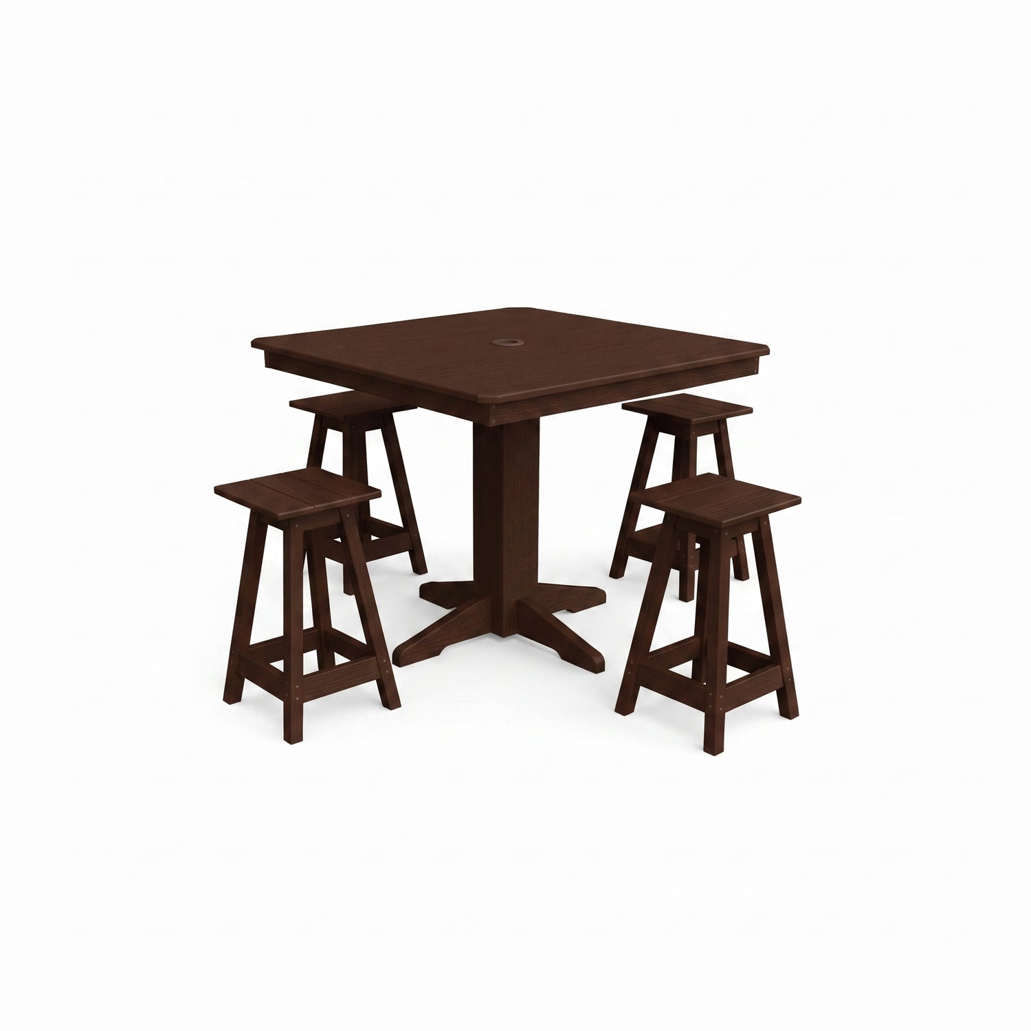 Keystone Amish Co. Riley 5-Piece Poly Counter Height Barstool Dining Set