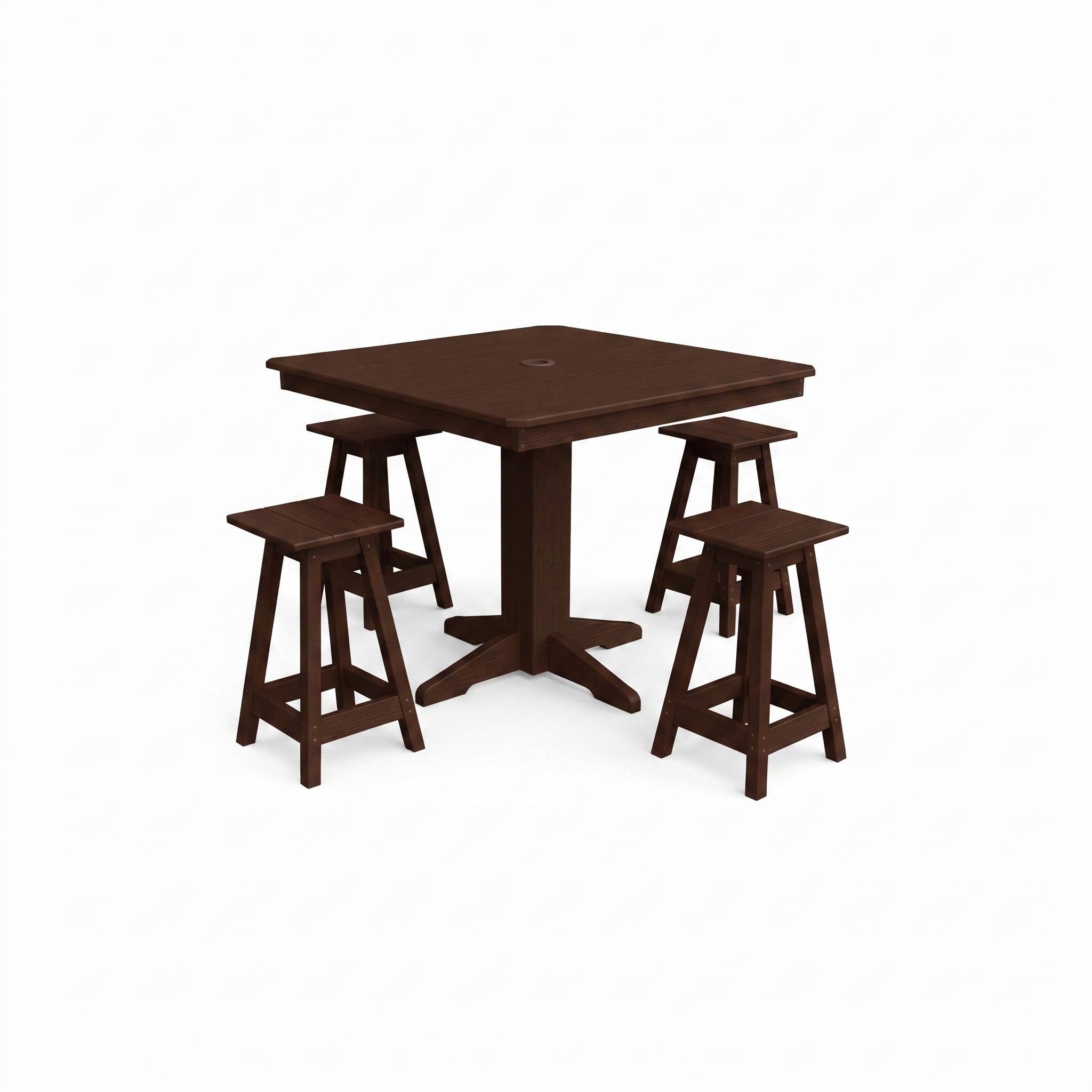 Keystone Amish Co. Riley 5-Piece Poly Counter Height Barstool Dining Set
