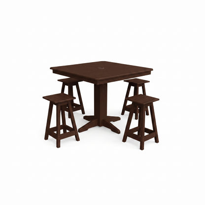 Keystone Amish Co. Riley 5-Piece Poly Counter Height Barstool Dining Set