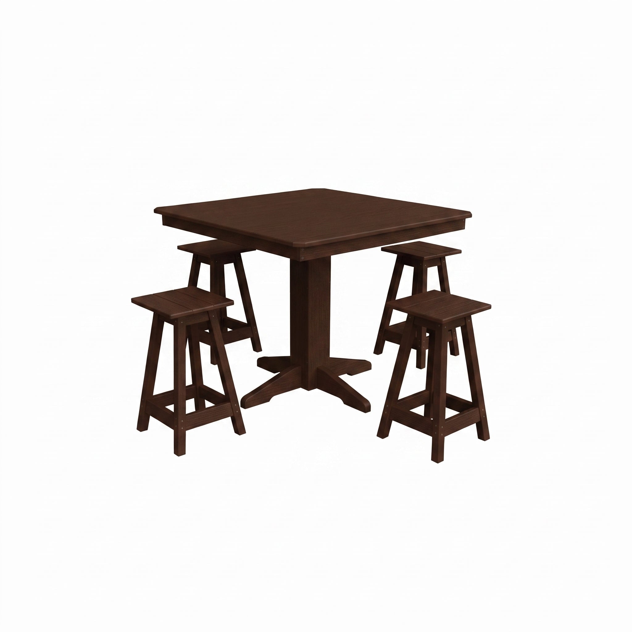 Keystone Amish Co. Riley 5-Piece Poly Counter Height Barstool Dining Set