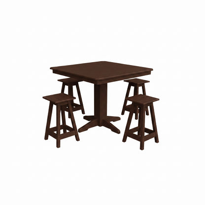 Keystone Amish Co. Riley 5-Piece Poly Counter Height Barstool Dining Set