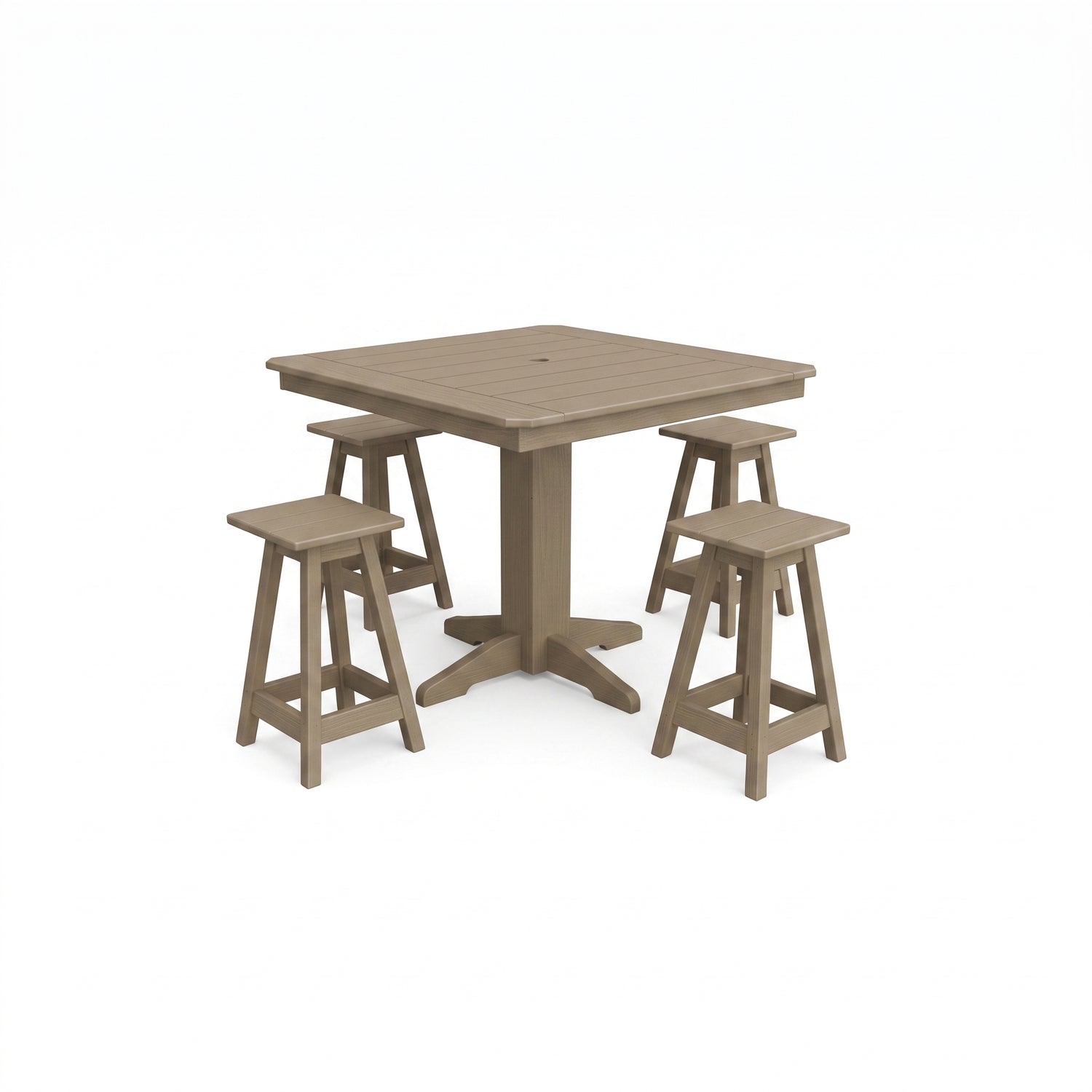 Keystone Amish Co. Riley 5-Piece Poly Counter Height Barstool Dining Set