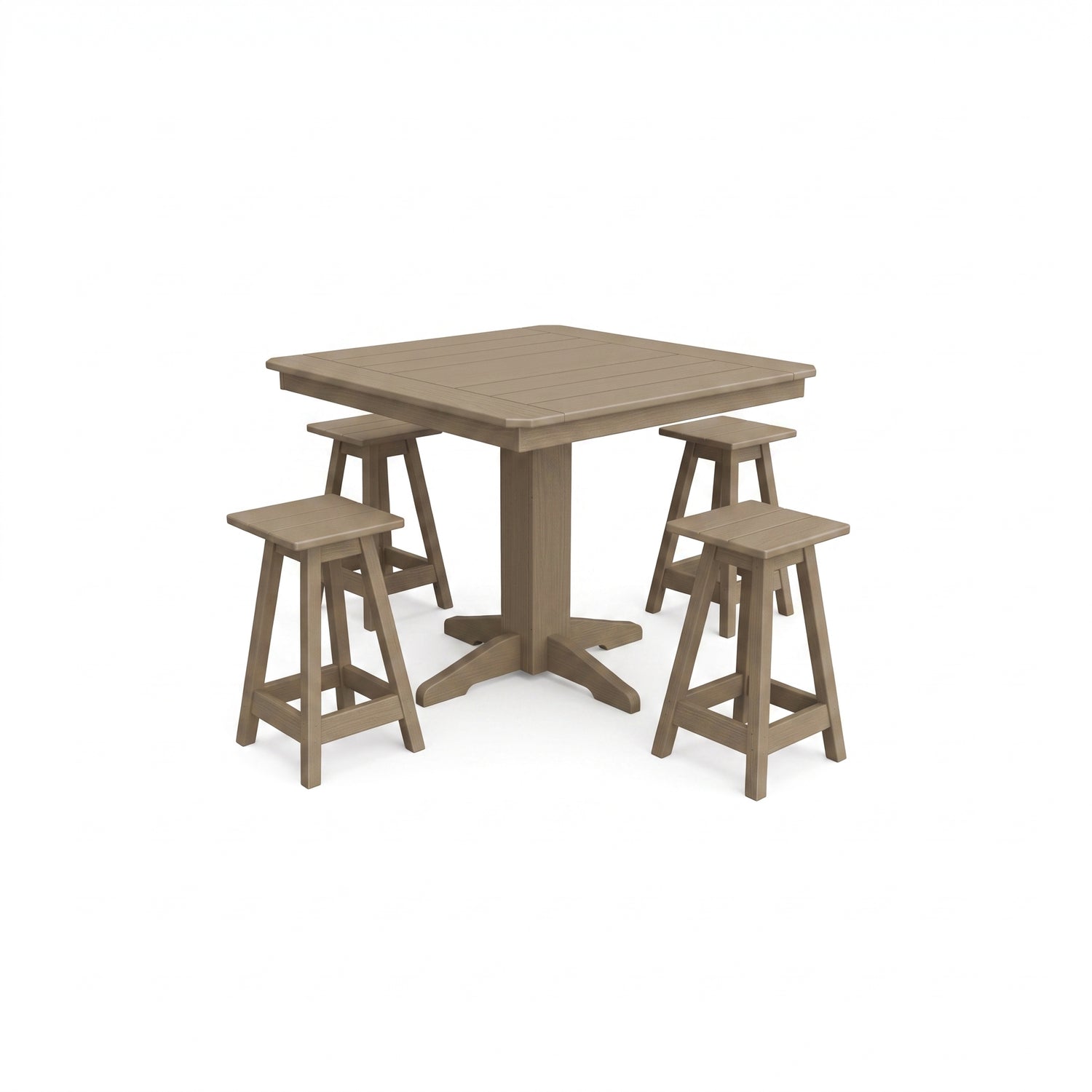 Keystone Amish Co. Riley 5-Piece Poly Counter Height Barstool Dining Set