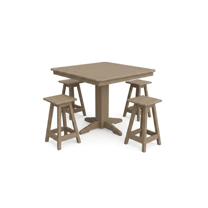 Keystone Amish Co. Riley 5-Piece Poly Counter Height Barstool Dining Set