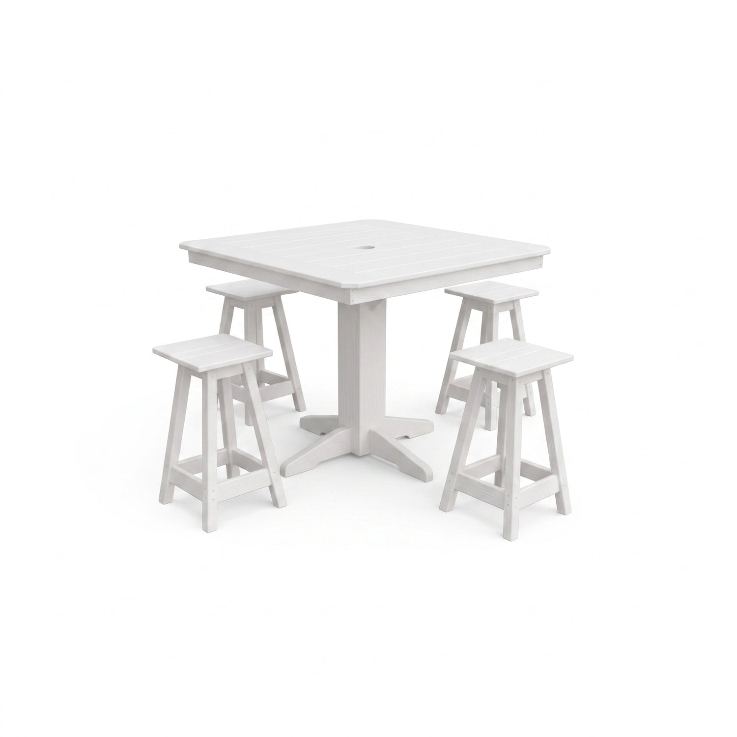 Keystone Amish Co. Riley 5-Piece Poly Counter Height Barstool Dining Set