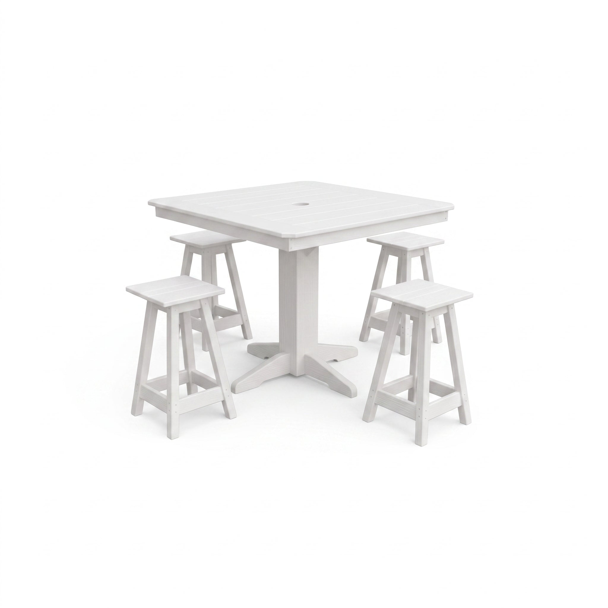 Keystone Amish Co. Riley 5-Piece Poly Counter Height Barstool Dining Set