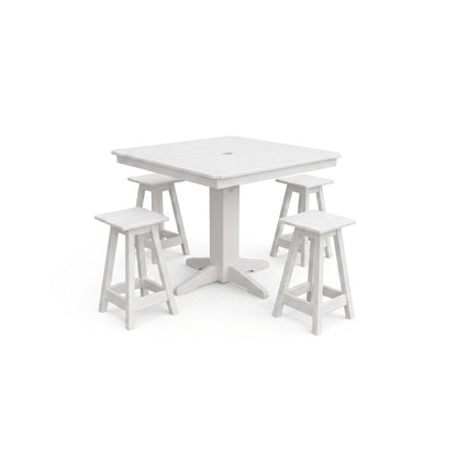 Keystone Amish Co. Riley 5-Piece Poly Counter Height Barstool Dining Set