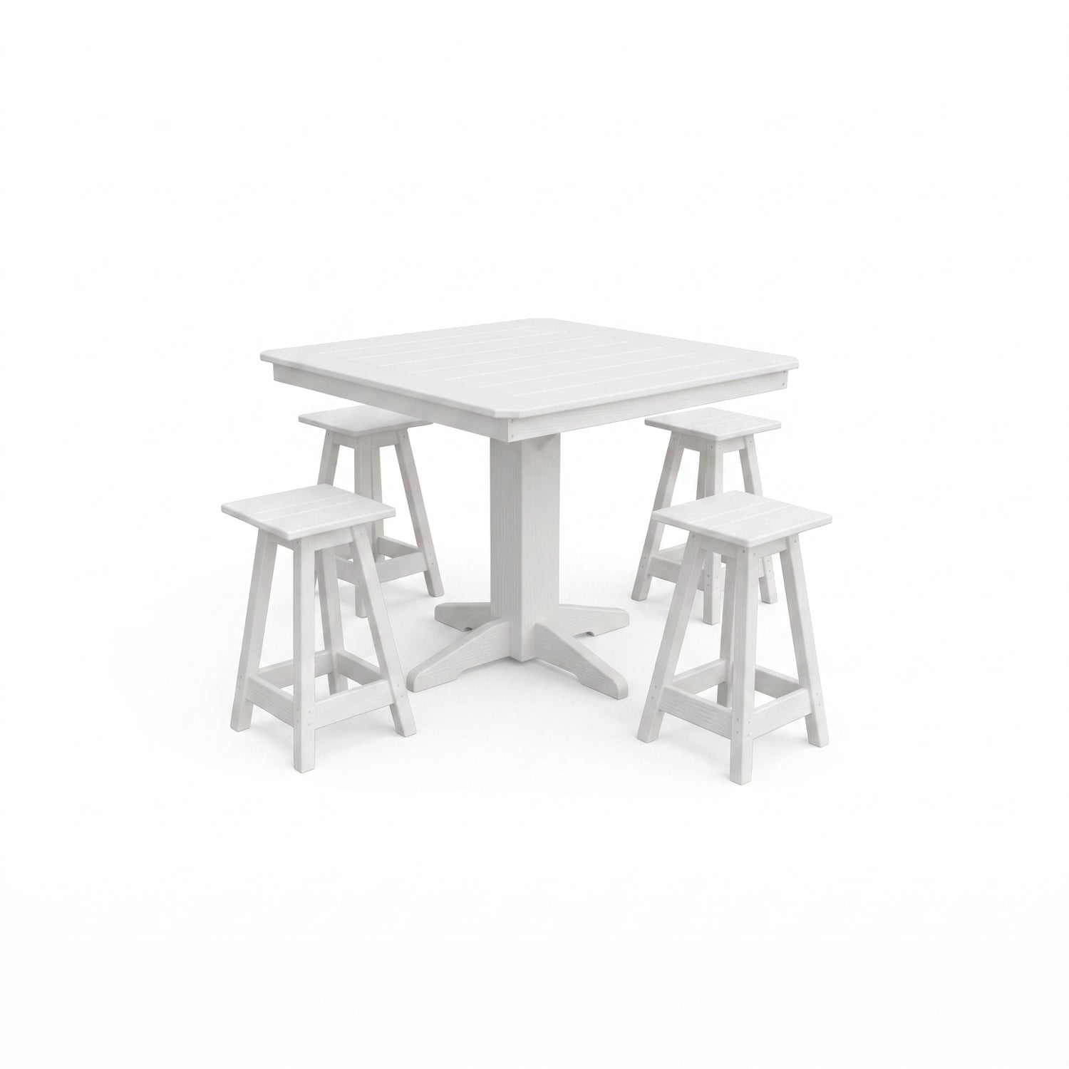 Keystone Amish Co. Riley 5-Piece Poly Counter Height Barstool Dining Set