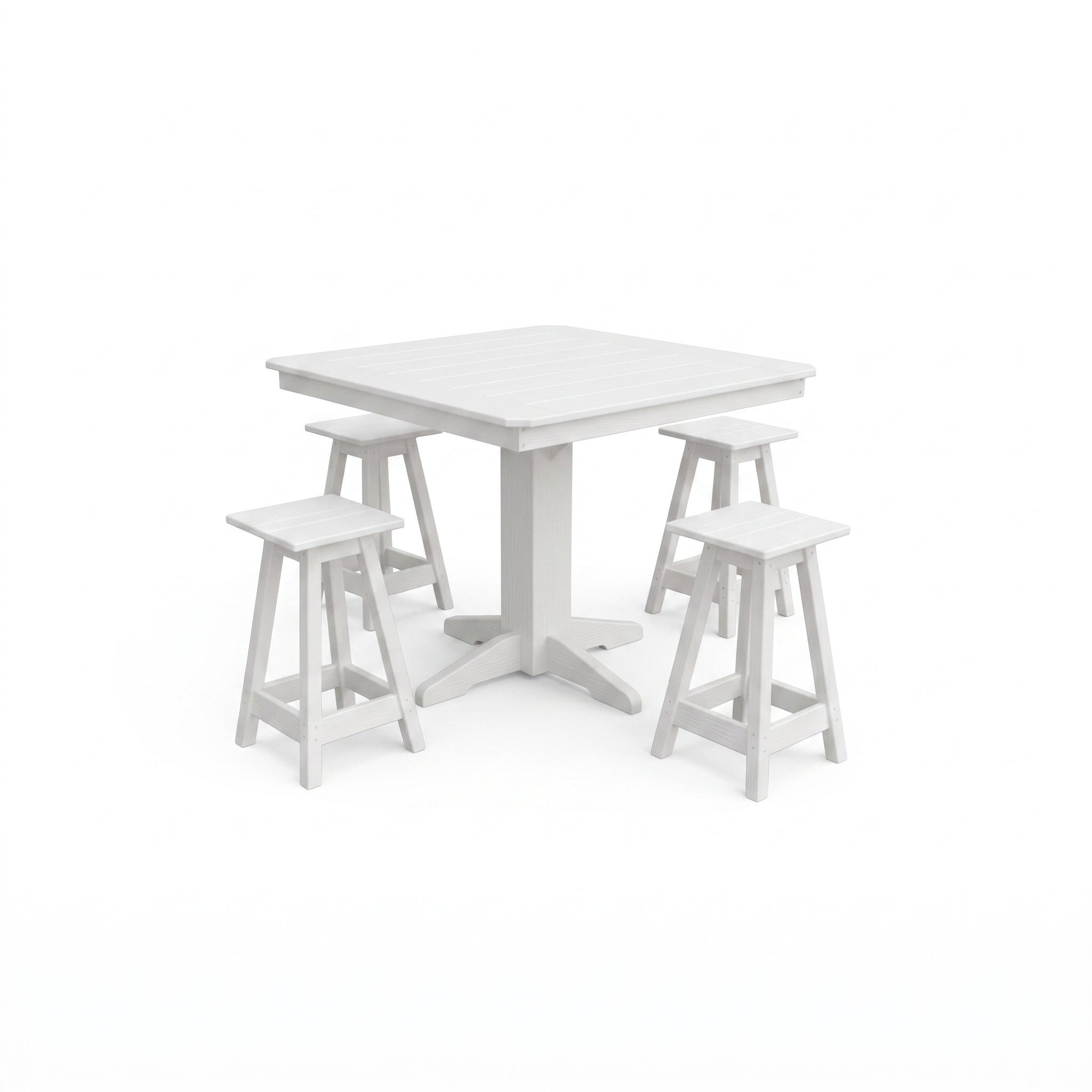 Keystone Amish Co. Riley 5-Piece Poly Counter Height Barstool Dining Set