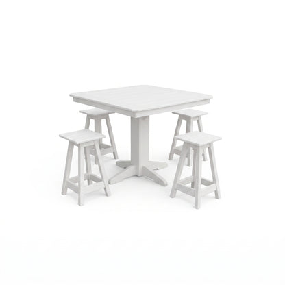 Keystone Amish Co. Riley 5-Piece Poly Counter Height Barstool Dining Set
