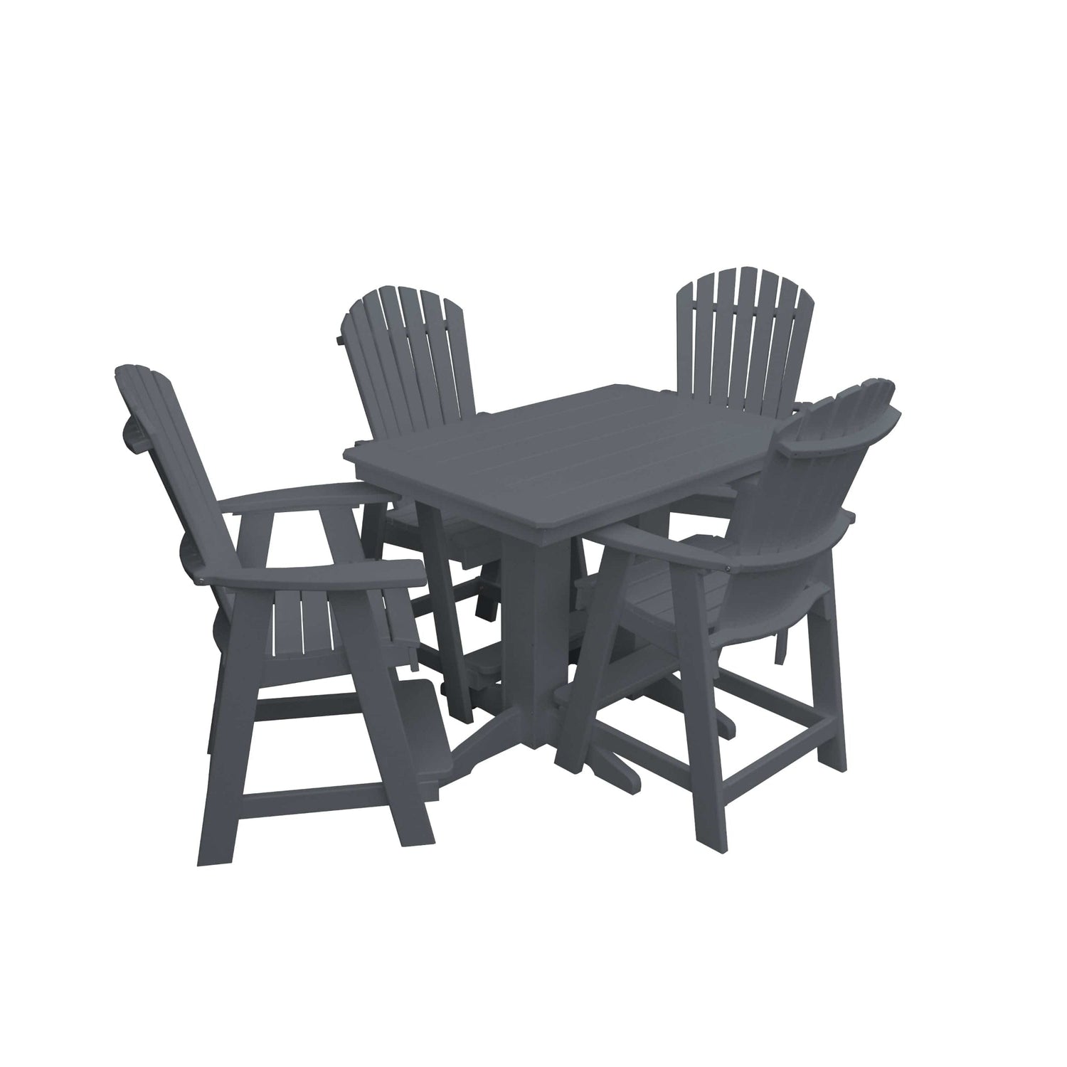 Keystone Amish Co. Sunburst 4-Person Counter Height Poly Dining Set