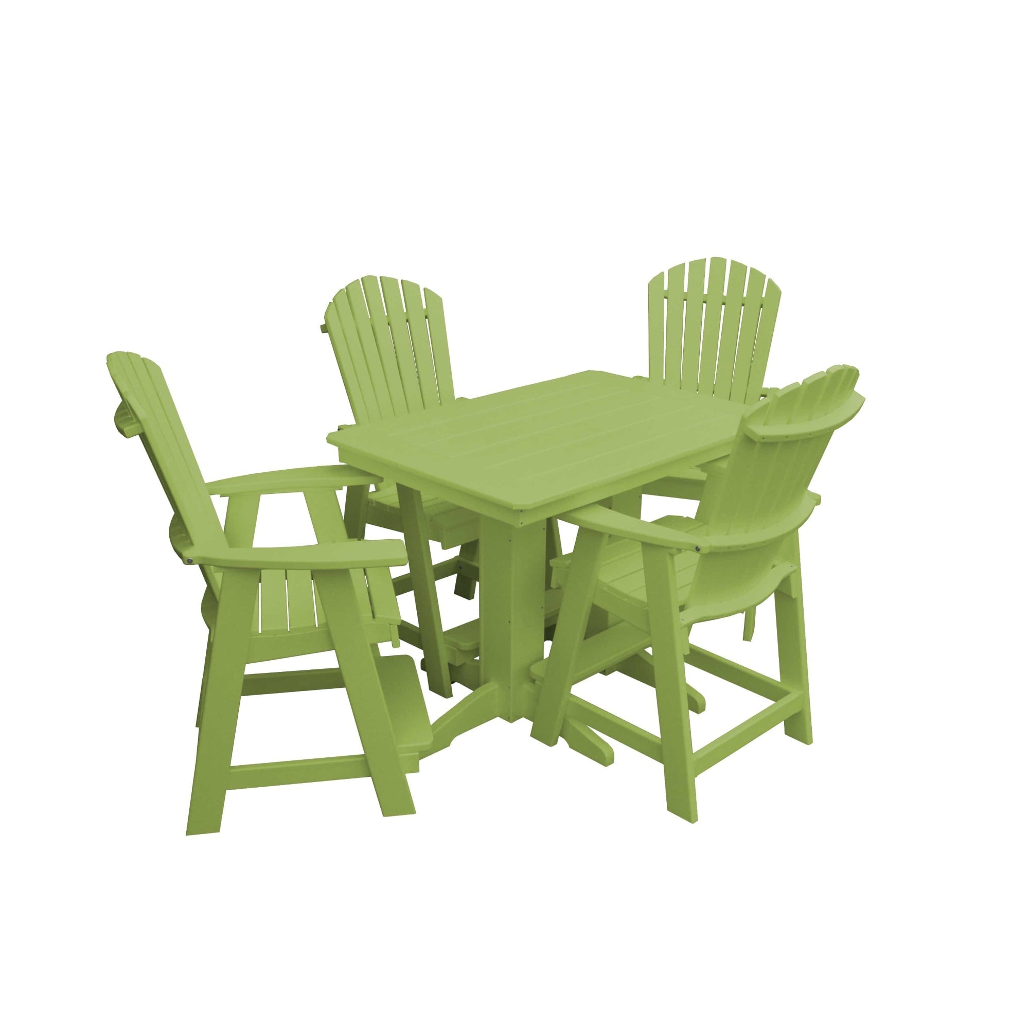 Keystone Amish Co. Sunburst 4-Person Counter Height Poly Dining Set