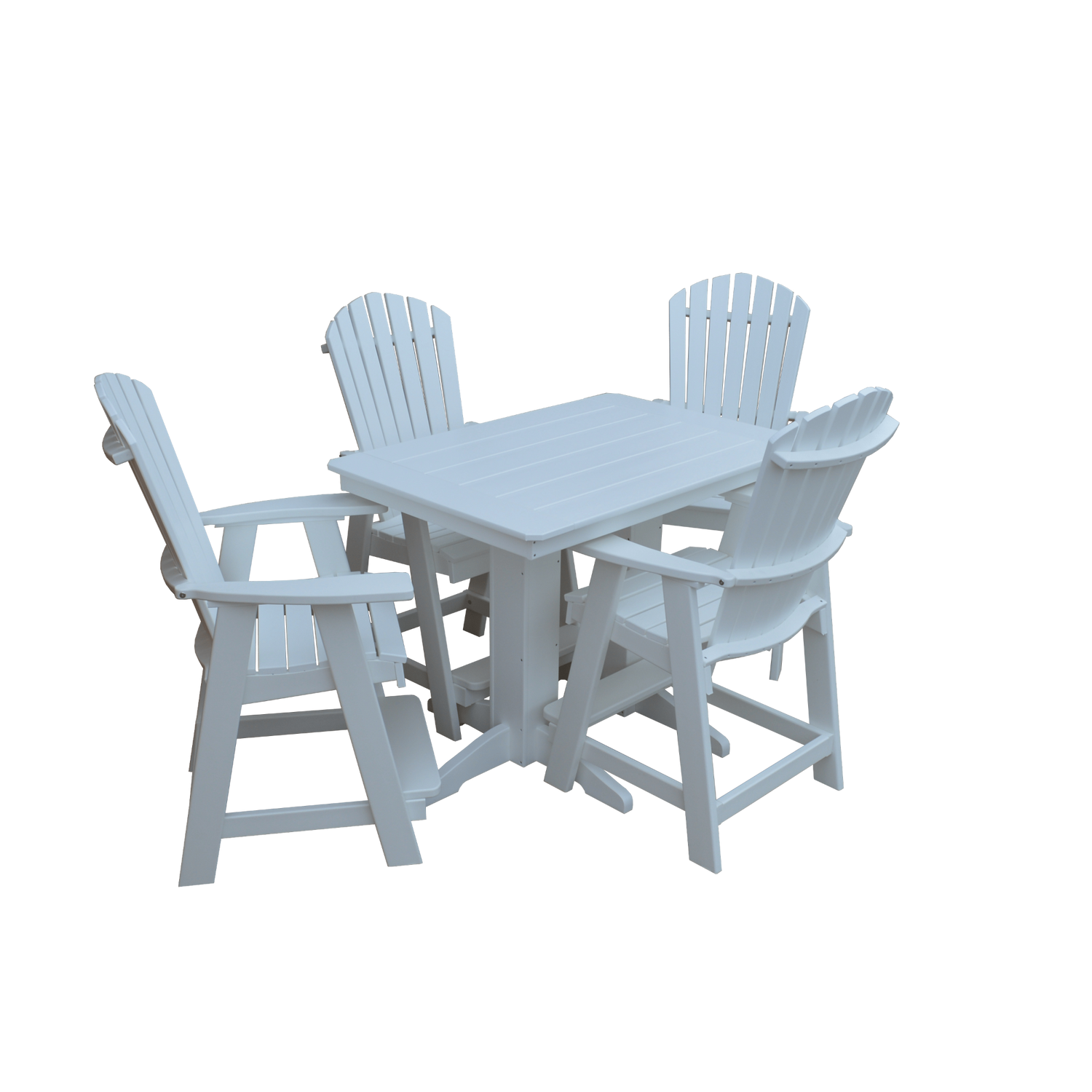 Keystone Amish Co. Sunburst 4-Person Counter Height Poly Dining Set
