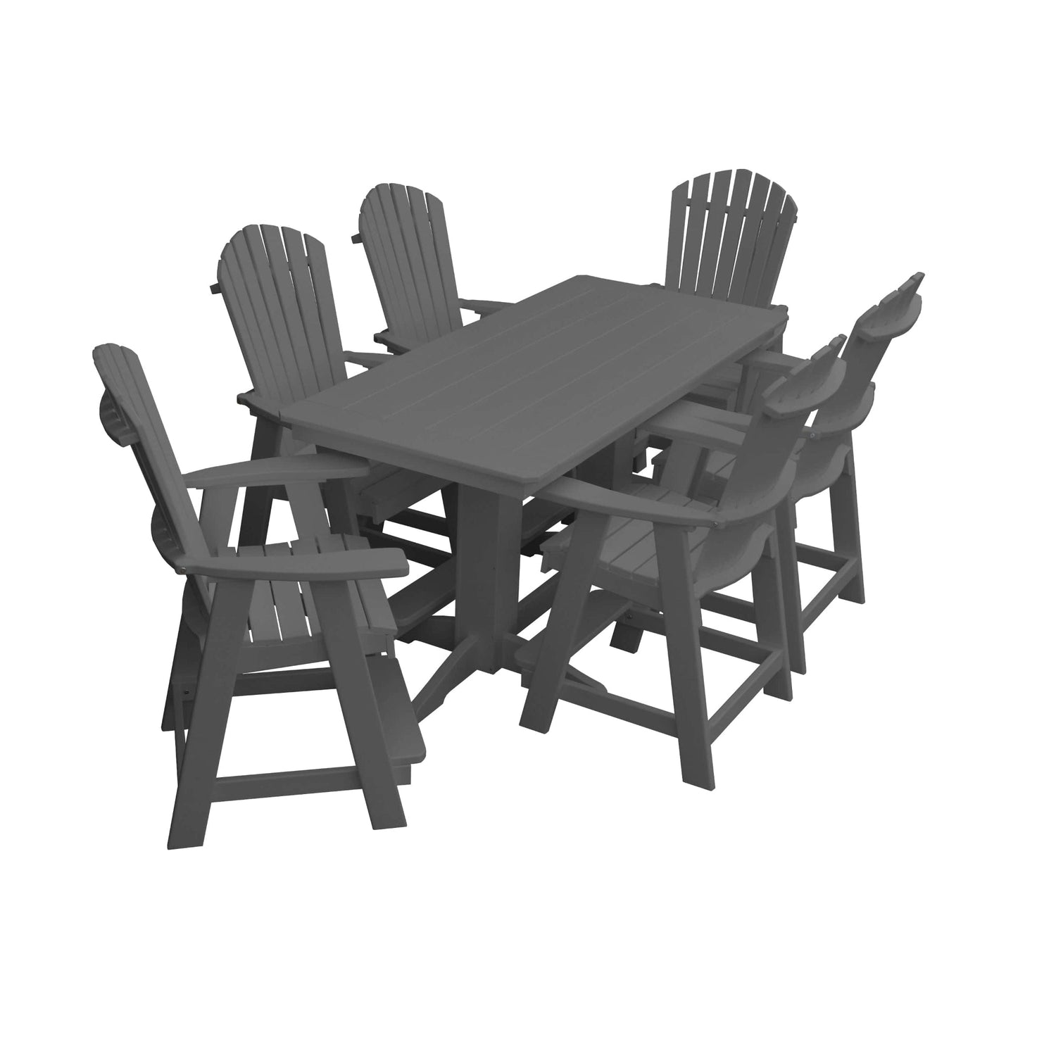 Keystone Amish Co. Sunburst 7-Piece Poly Counter Height Dining Set