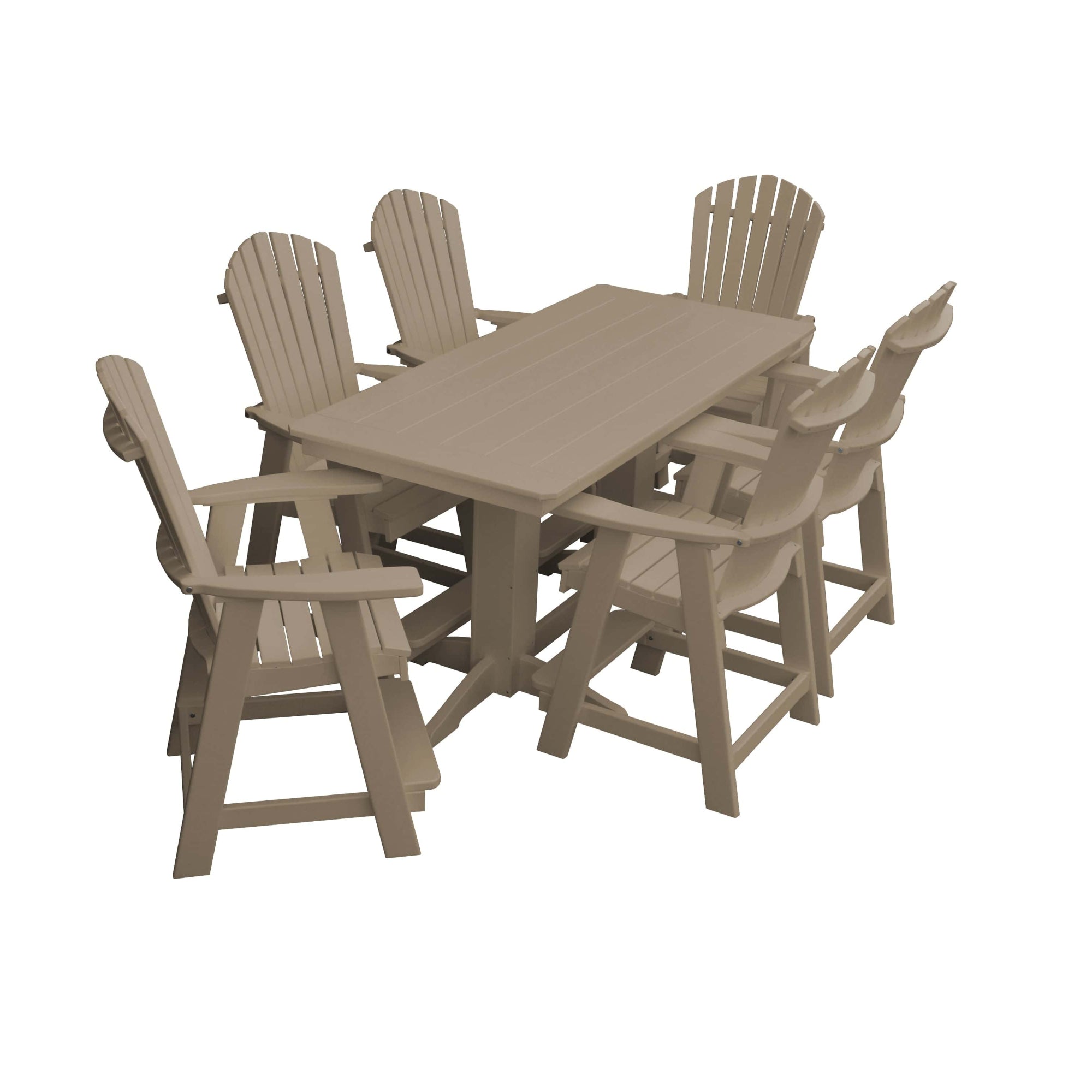 Keystone Amish Co. Sunburst 7-Piece Poly Counter Height Dining Set