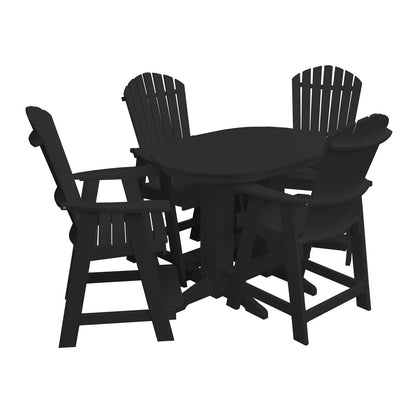 Keystone Amish Co. Sunburst 5-Piece Poly Counter Height Oval Dining Set