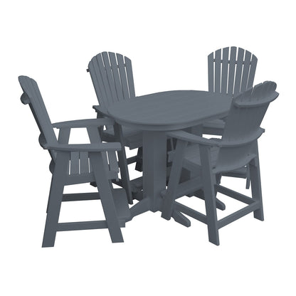Keystone Amish Co. Sunburst 5-Piece Poly Counter Height Oval Dining Set