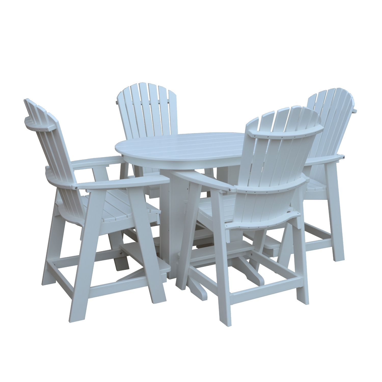 Keystone Amish Co. Sunburst 5-Piece Poly Counter Height Oval Dining Set