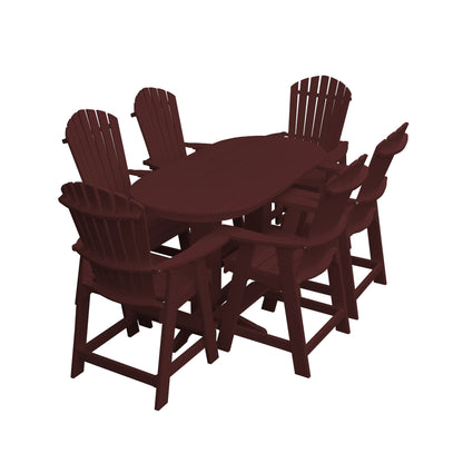 Keystone Amish Co. Sunburst 7-Piece Counter Height Poly Oval Dining Set