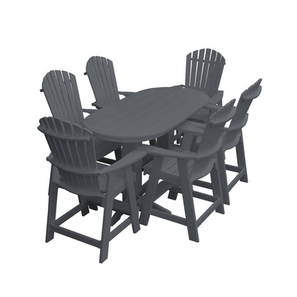 Keystone Amish Co. Sunburst 7-Piece Counter Height Poly Oval Dining Set