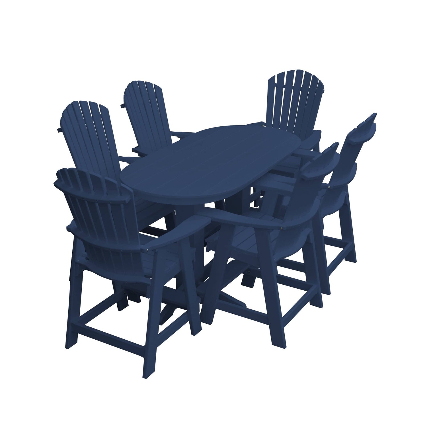 Keystone Amish Co. Sunburst 7-Piece Counter Height Poly Oval Dining Set